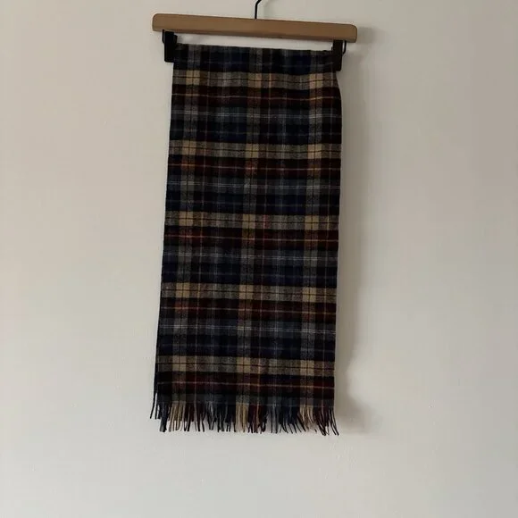 Vintage Pendleton 100% Pure Virgin Wool Scarf Plaid Old Money Academia Classic